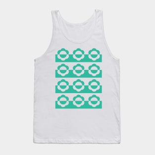 Mayapple Rows Teal Tank Top